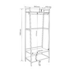 Esikuriiul LAVINIA 64x40xH169cm, saar/must Esik ja Garderoob Esikumööbel