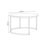 Diivanilaud HEDVIG 2tk komplektis, saar/must Diivanilauad ja abilauad Diivanilauad ja abilauad