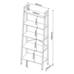 Riiul SANCIA 64x34xH164cm, tamm/pruun Elutoamööbel Kapid, kummutid ja riiulid