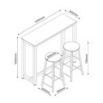 Baarikomplekt SANCIA tamm/pruun Baarilauad Baarilauad