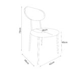 Tool KATO 42x48xH79cm, lillakasroosa velvet Söögilauatoolid, taburetid, pingid KAUP