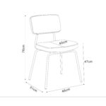 Tool KEIU 46x51xH76cm, vanaroosa velvet Söögilauatoolid, taburetid, pingid KAUP