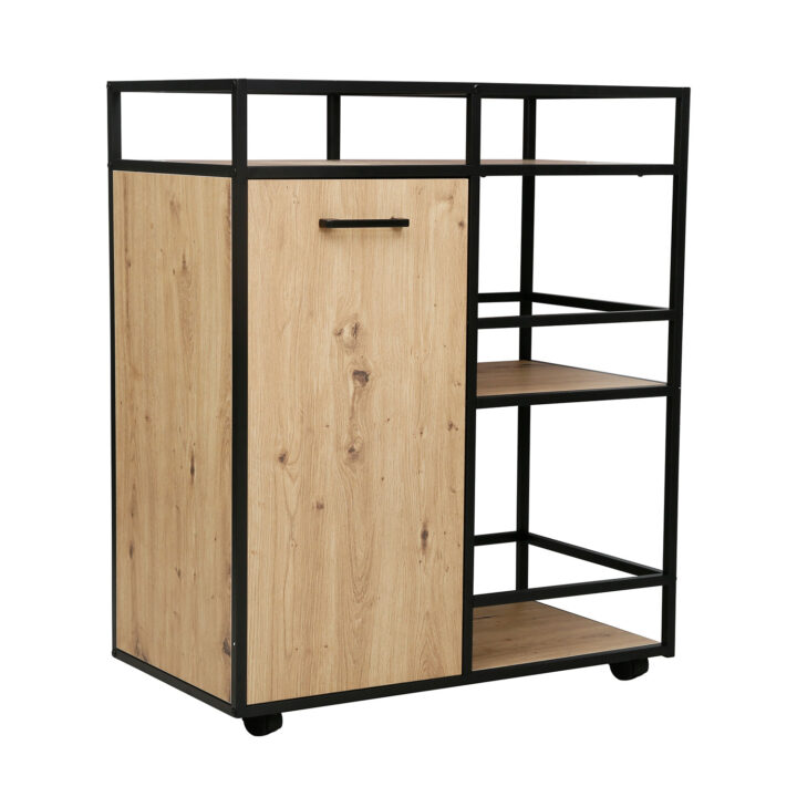 Riiulitega kapp HEDVIG 77,4x42xH94cm, saar/must Kapid, kummutid ja riiulid Kapid