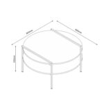 Diivanilaud HEDVIG 80x80xH45cm, saar/must Diivanilauad ja abilauad Diivanilauad ja abilauad