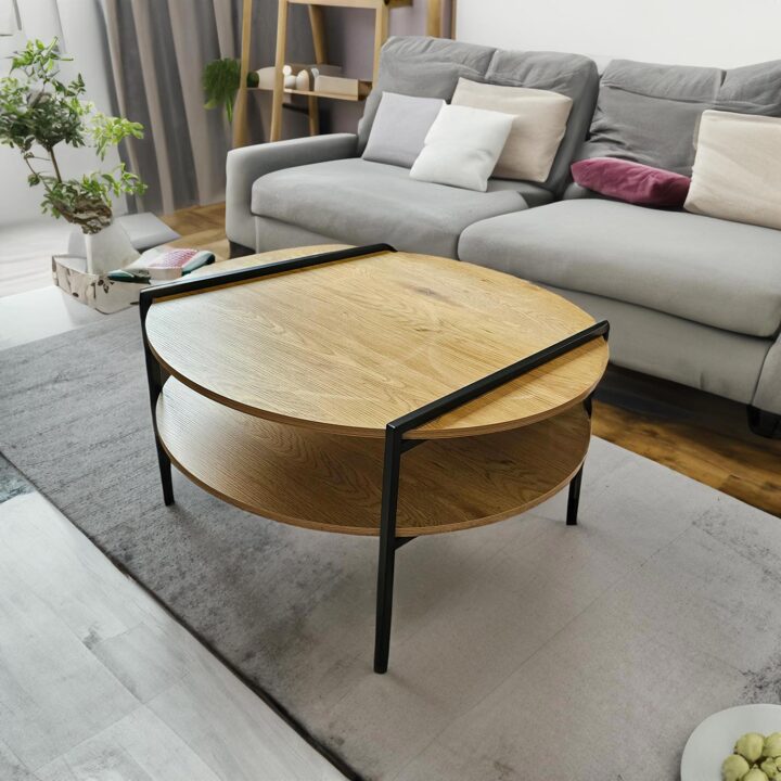 Diivanilaud HEDVIG 80x80xH45cm, saar/must Diivanilauad ja abilauad Diivanilauad ja abilauad