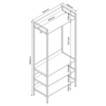 Esikuriiul HANNES 84x40xH180cm, rustik melamiin Esik ja Garderoob