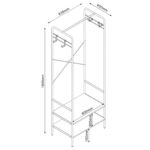 Esikuriiul HANNES 64x40xH180cm, rustik melamiin Esik ja Garderoob
