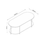 Diivanilaud HANNES 120x52xH40cm, rustik melamiin Diivanilauad ja abilauad
