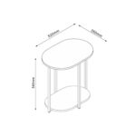 Abilaud HANNES 52x35xH54cm, rustik melamiin Diivanilauad ja abilauad