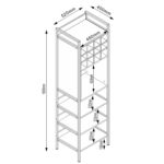 Veiniriiul HANNES 52x40xH180cm, rustik melamiin Söögituba