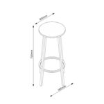 Baaripukk HANNES 38x38xH70cm, rustik melamiin Baaripukid ja baarilauad