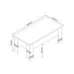 Diivanilaud HANNES 100x50xH42cm, rustik melamiin Diivanilauad ja abilauad