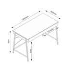 Kirjutuslaud HANNES 120x60xH76cm, rustik melamiin Kirjutuslauad