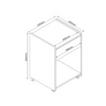 Abilaud / öökapp LESTER 43x40xH64cm Elutoamööbel