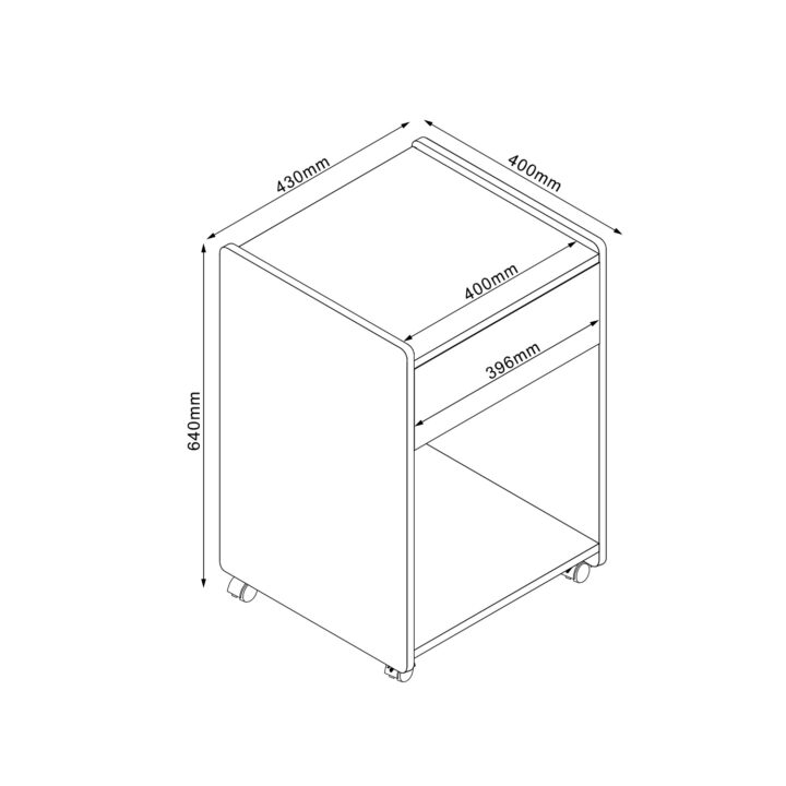 Abilaud / öökapp LESTER 43x40xH64cm Elutoamööbel
