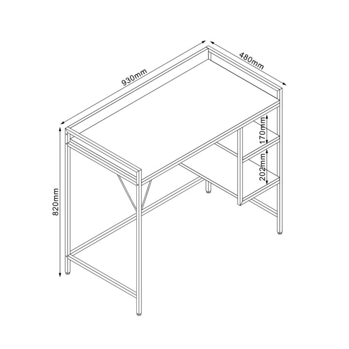 Kirjutuslaud LESTER 93x48xH82cm Kontorimööbel