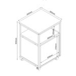 Abilaud / öökapp LESTER 40x36xH60cm Elutoamööbel