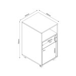 Kummut LESTER 40x48xH76cm Elutoamööbel