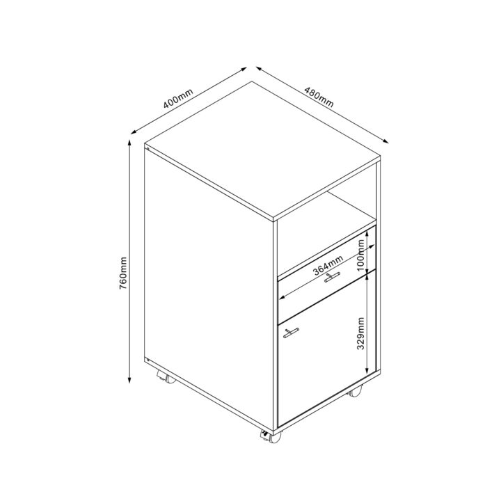 Kummut LESTER 40x48xH76cm Elutoamööbel