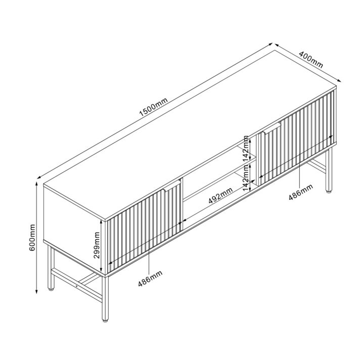 TV laud HELVE 150x40xH60cm Elutoamööbel