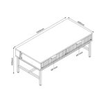 Diivanilaud HELVE100x48xH40cm Elutoamööbel