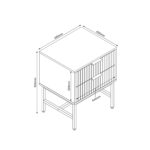 Abilaud / öökapp HELVE 48x40xH60cm Elutoamööbel