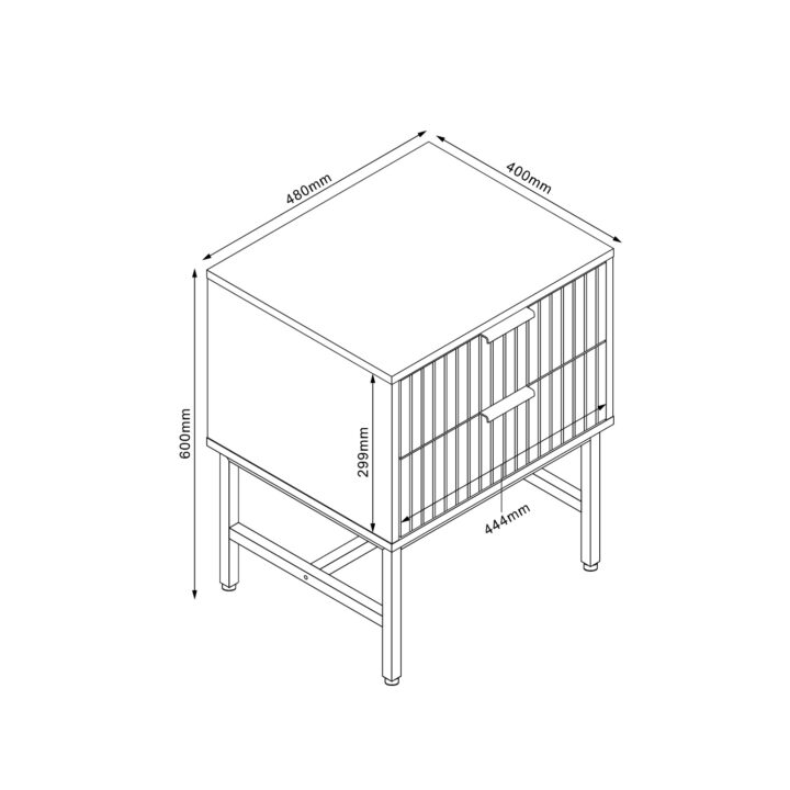 Abilaud / öökapp HELVE 48x40xH60cm Elutoamööbel