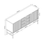 Kummut HELVE 150x40xH75cm Elutoamööbel