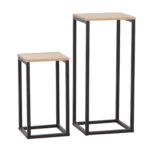 Abilaud HANNES 2tk komplektis 26x26xH60cm, 22x22xH40cm, rustik melamiin Elutoamööbel