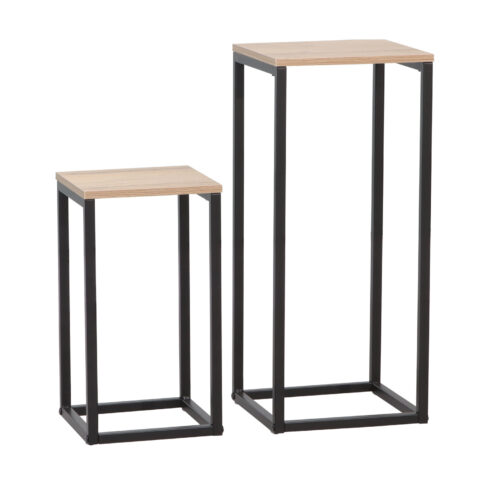 Abilaud HANNES 2tk komplektis 26x26xH60cm, 22x22xH40cm, rustik melamiin Elutoamööbel
