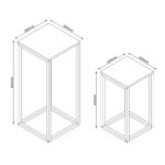 Abilaud HANNES 2tk komplektis 26x26xH60cm, 22x22xH40cm, rustik melamiin Elutoamööbel