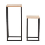 Abilaud HANNES 2tk komplektis 26x26xH60cm, 22x22xH40cm, rustik melamiin Elutoamööbel