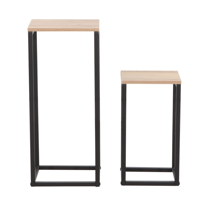 Abilaud HANNES 2tk komplektis 26x26xH60cm, 22x22xH40cm, rustik melamiin Elutoamööbel