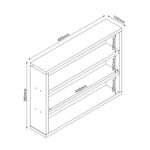 Riiul LESTER 48x10xH36cm, valge melamiin Elutoamööbel