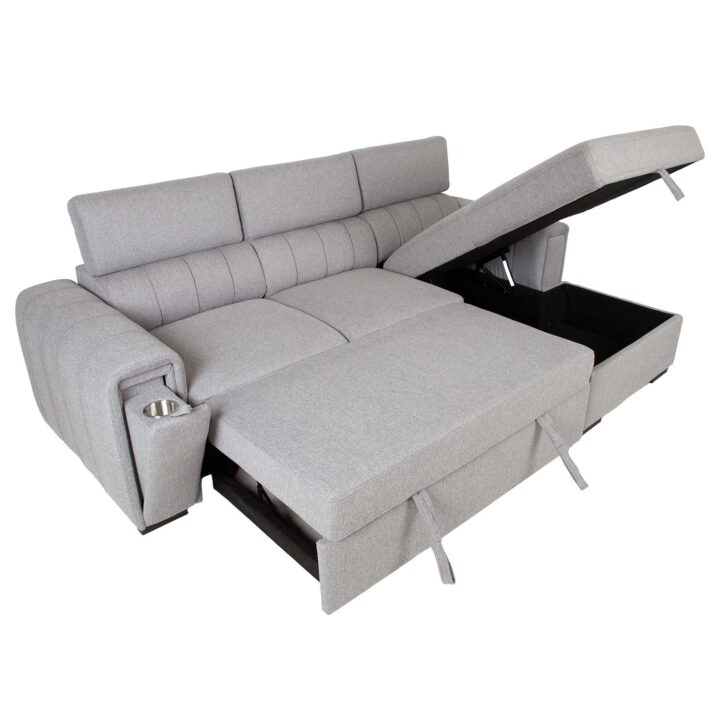 Nurgadiivanvoodi ODELIA PN 252x165xH82/100cm, hall Diivanid