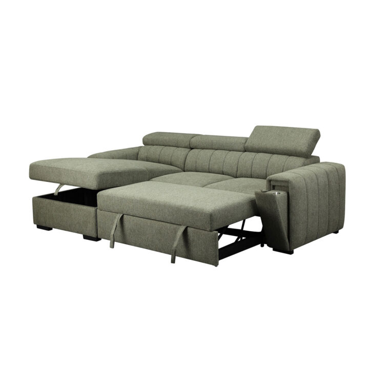 Nurgadiivanvoodi ODELIA VN 252x165xH82/100cm, heleroheline Diivanid