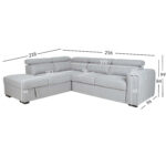 Nurgadiivanvoodi ODELIA-2 VN 263x227xH81/97cm, hall Diivanid