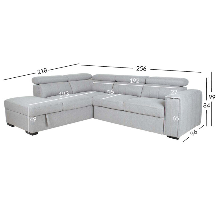 Nurgadiivanvoodi ODELIA-2 VN 263x227xH81/97cm, hall Diivanid