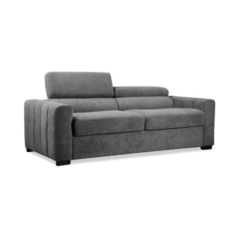 Diivanvoodi KINGSTON 3-kohaline 198x96xH76/94cm, tumehall Diivanid