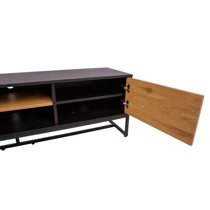 TV-laud AMSTERDAM 160x40xH50cm, tamm/must Elutoamööbel AMSTERDAM