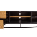 TV-laud AMSTERDAM 160x40xH50cm, tamm/must Elutoamööbel AMSTERDAM