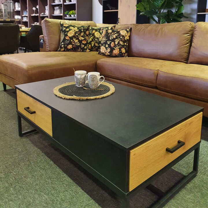Diivanilaud AMSTERDAM 110x60xH40cm, tamm/must Diivanilauad ja abilauad AMSTERDAM