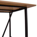 Söögilaud AMSTERDAM 160x90xH75cm, tamm/must Söögilauad AMSTERDAM