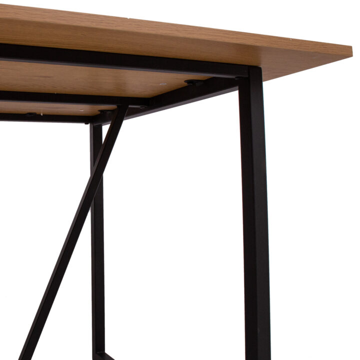Söögilaud AMSTERDAM 160x90xH75cm, tamm/must Söögilauad AMSTERDAM