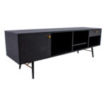 TV-laud LUXEMBOURG 150x40xH50cm, must melamiin Elutoamööbel Elutuppa jõuludeks