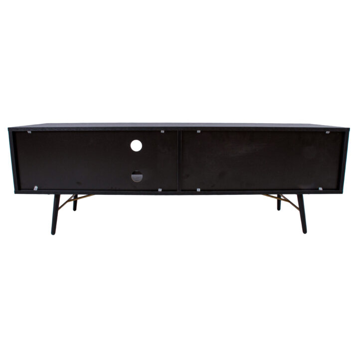 TV-laud LUXEMBOURG 150x40xH50cm, must melamiin Elutoamööbel Elutuppa jõuludeks