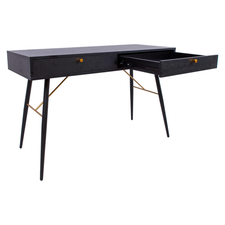 Kirjutuslaud LUXEMBOURG 120x48xH75cm, must melamiin Kirjutuslauad Elutuppa jõuludeks