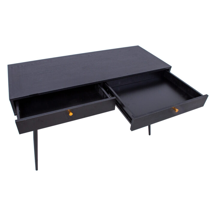 Kirjutuslaud LUXEMBOURG 120x48xH75cm, must melamiin Kirjutuslauad Elutuppa jõuludeks