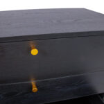 Kummut LUXEMBOURG 80x40xH90cm, must melamiin Elutoamööbel Elutuppa jõuludeks