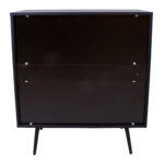 Kummut LUXEMBOURG 80x40xH90cm, must melamiin Elutoamööbel Elutuppa jõuludeks